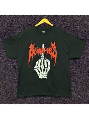 Blink-182 f*cK You Skeleton Middle Finger T-Shirt Size Extra Large